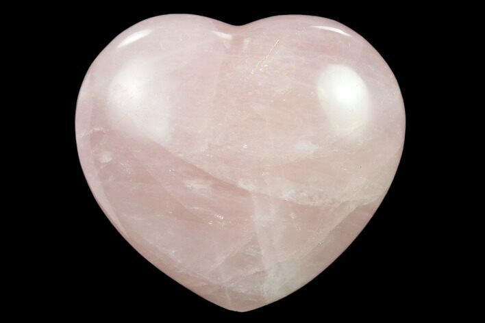 Polished Rose Quartz Heart - Madagascar #134803